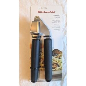 KitchenAid Garlic Press Stainless Steel w/ Soft Grip Handle NEW Sealed